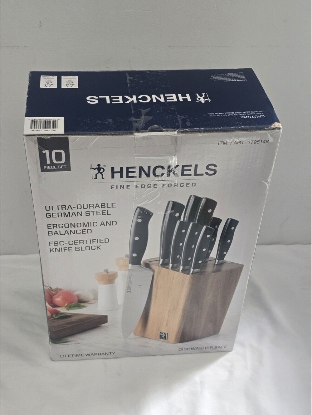Henckels Fine Edge Forged 10-piece Knife Block Set German Steel Lifetime Warr